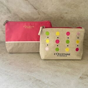 L'OCCITANE Travel Cosmetic Makeup Bags - set of 2